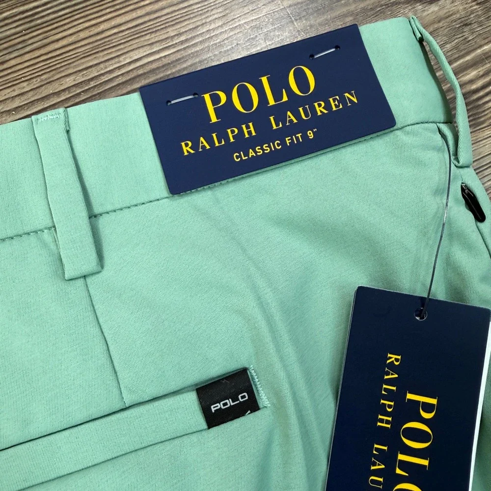 Polo Ralph Lauren Mens Size 42B Performance Shorts Faded Mint Green Stretch NWT
